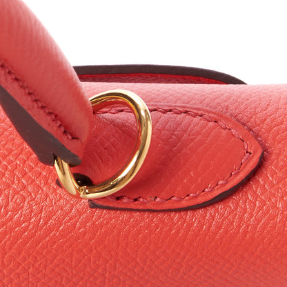 Hermes Epsom Kelly Sellier 25 Rouge Pivoine 9 of 33