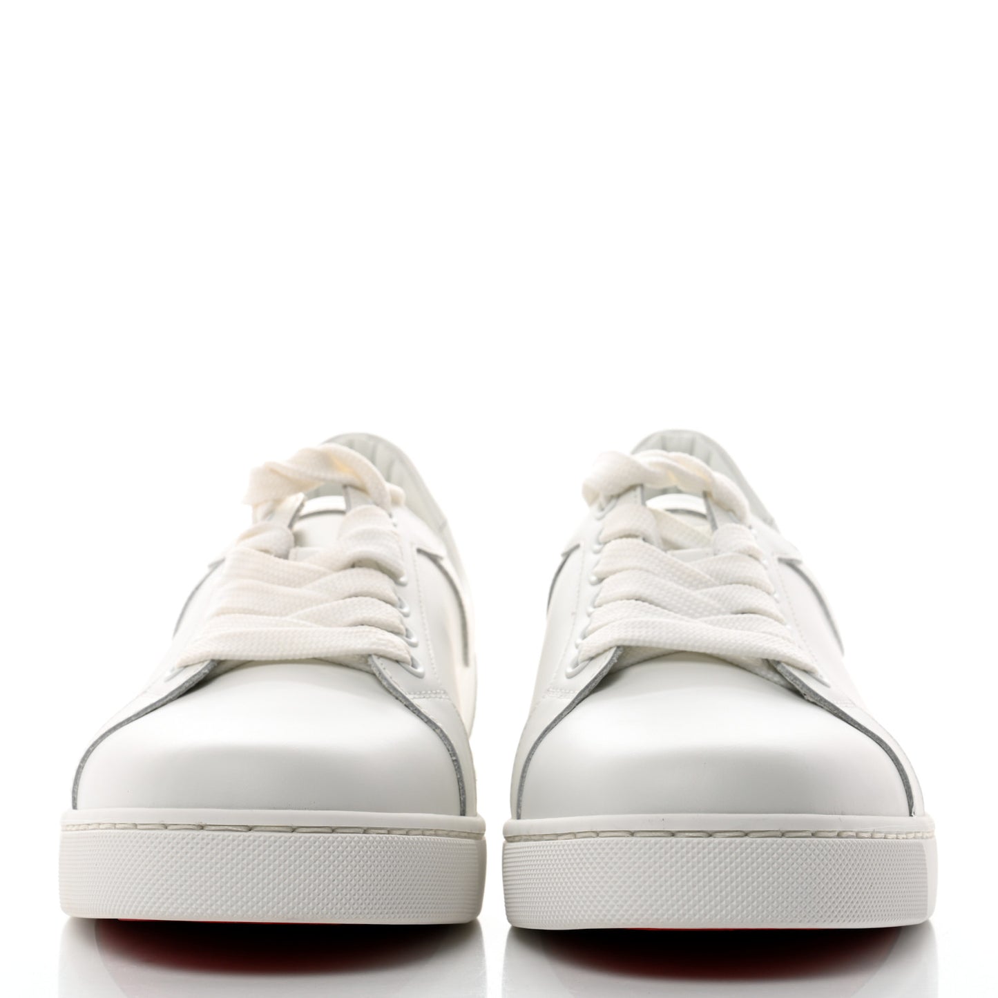 Calfskin Elo Loubi Flat Sneakers 39.5 White