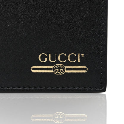 Gucci Plutone Calfskin Logo Bi-Fold Wallet Black 9 of 12