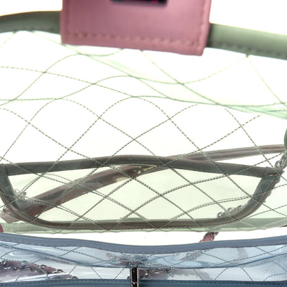 Chanel Lambskin PVC Quilted Medium Coco Splash Flap Blue Green 5 of 10