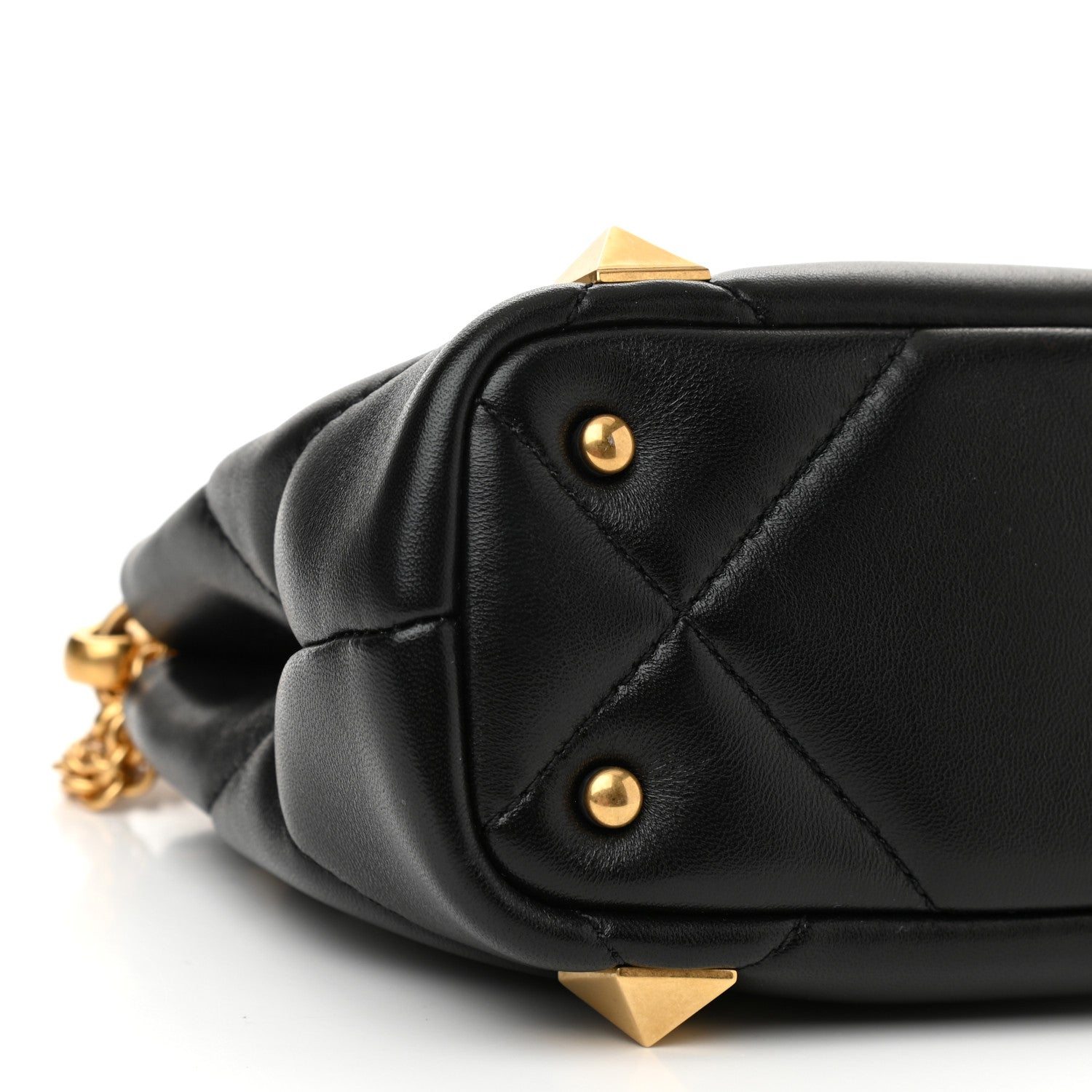 Valentino Garavani Nappa Mini Roman Stud The Handle Bag Black 8 of 9