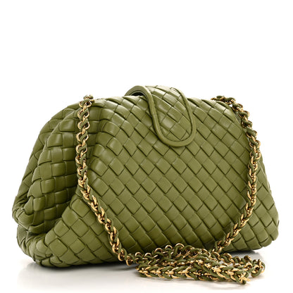 Bottega Veneta Nappa Intrecciato Small The Lauren 1980 Clutch With Chain Matcha 3 of 10