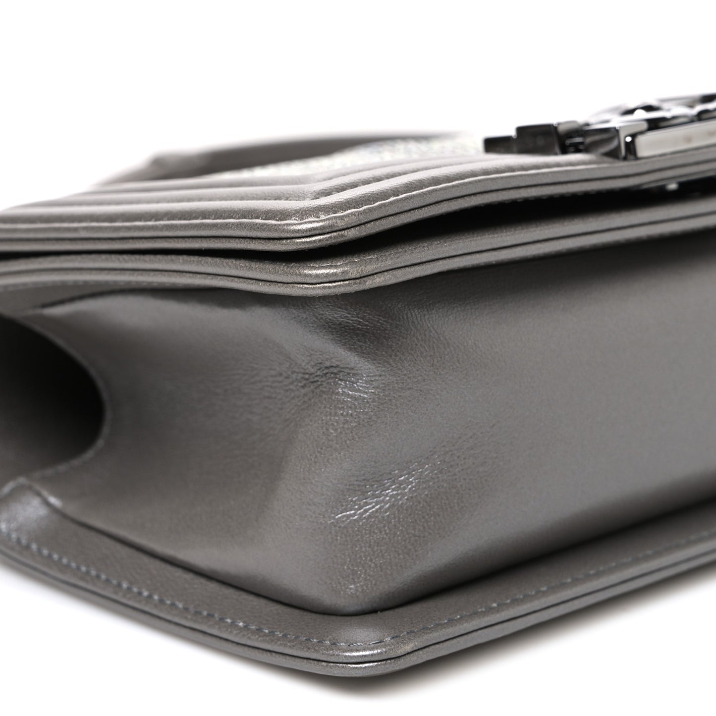 Galuchat Stingray Small Boy Flap Silver