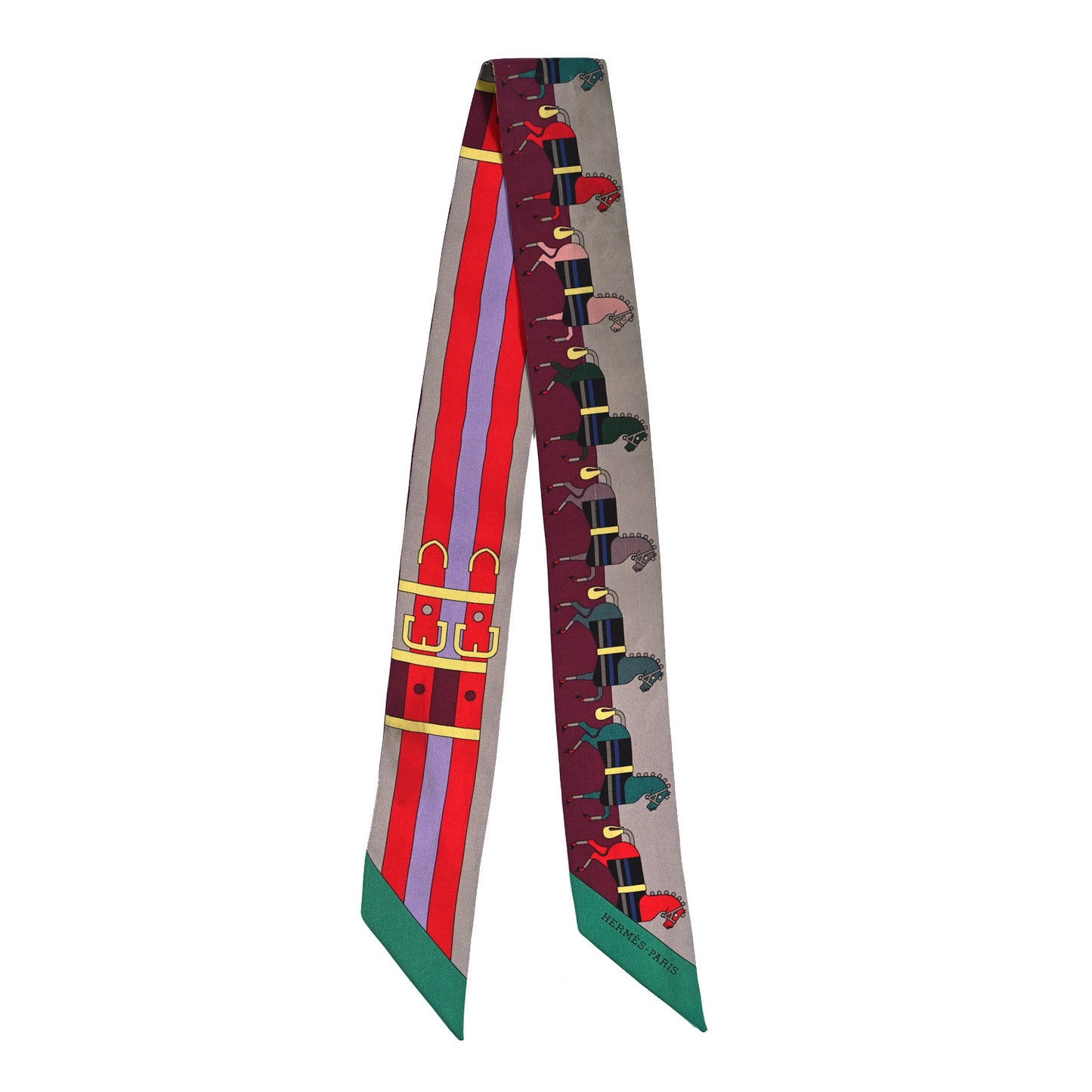 Silk Rocabar Twilly Bordeaux Vert Rouge