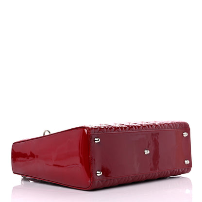 Christian Dior Patent Cannage Large Lady Dior Red 4 of 13