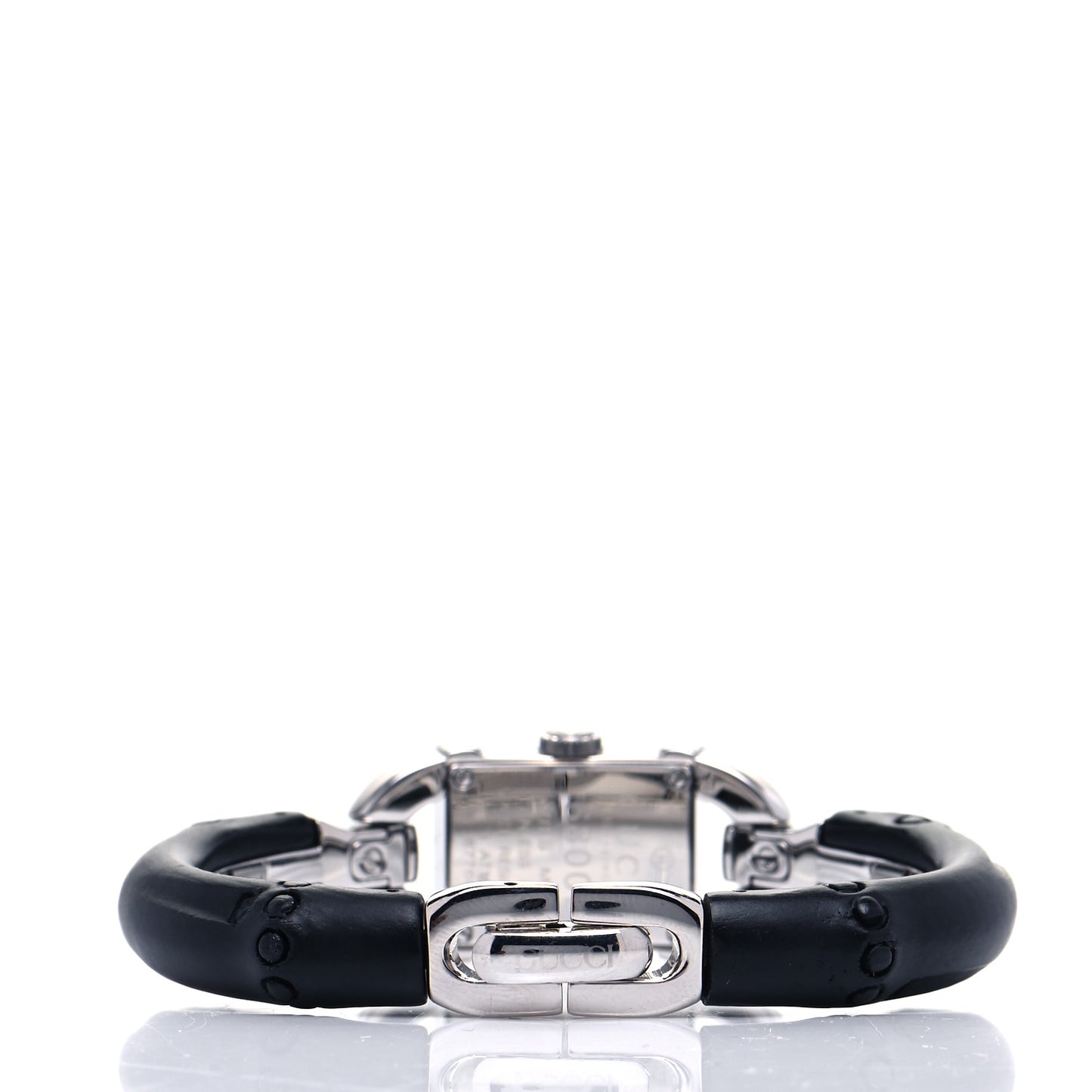 Stainless Steel Calfskin Diamond Pave 16mm 6800L Bamboo Quartz Watch