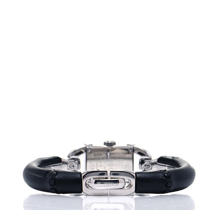 Gucci Stainless Steel Calfskin Diamond Pave 16mm 6800L Bamboo Quartz Watch 3 of 6