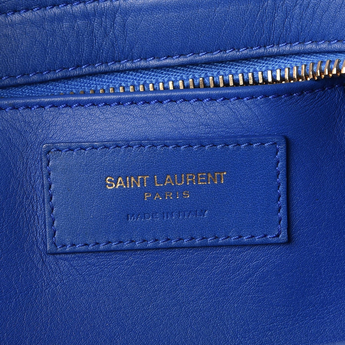 Calfskin Small Classic Y Cabas Royal Blue