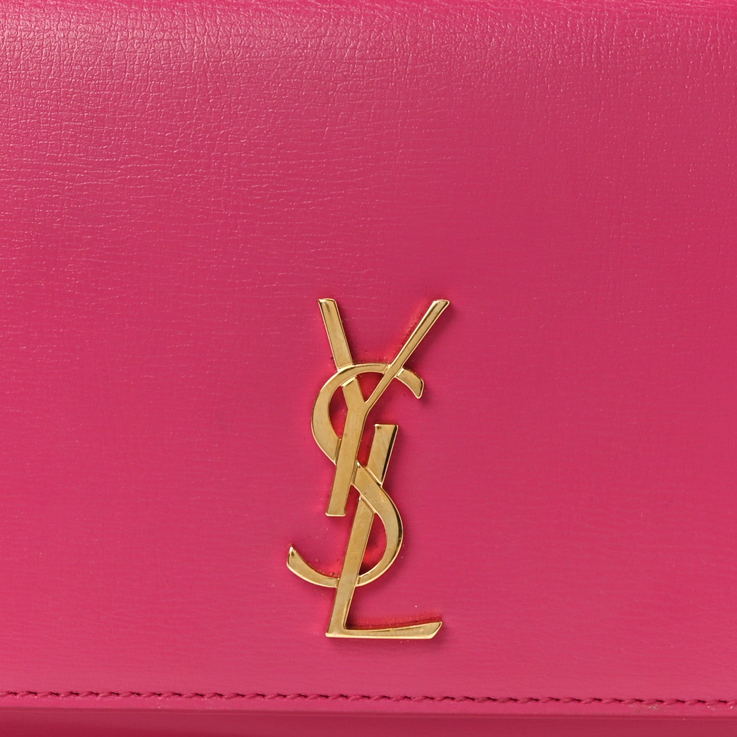 Saint Laurent Smooth Calfskin Monogram Phone Holder Crossbody Fuchsia Couture 7 of 9
