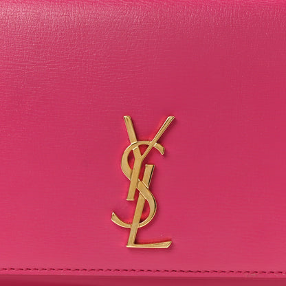 Saint Laurent Smooth Calfskin Monogram Phone Holder Crossbody Fuchsia Couture 7 of 9