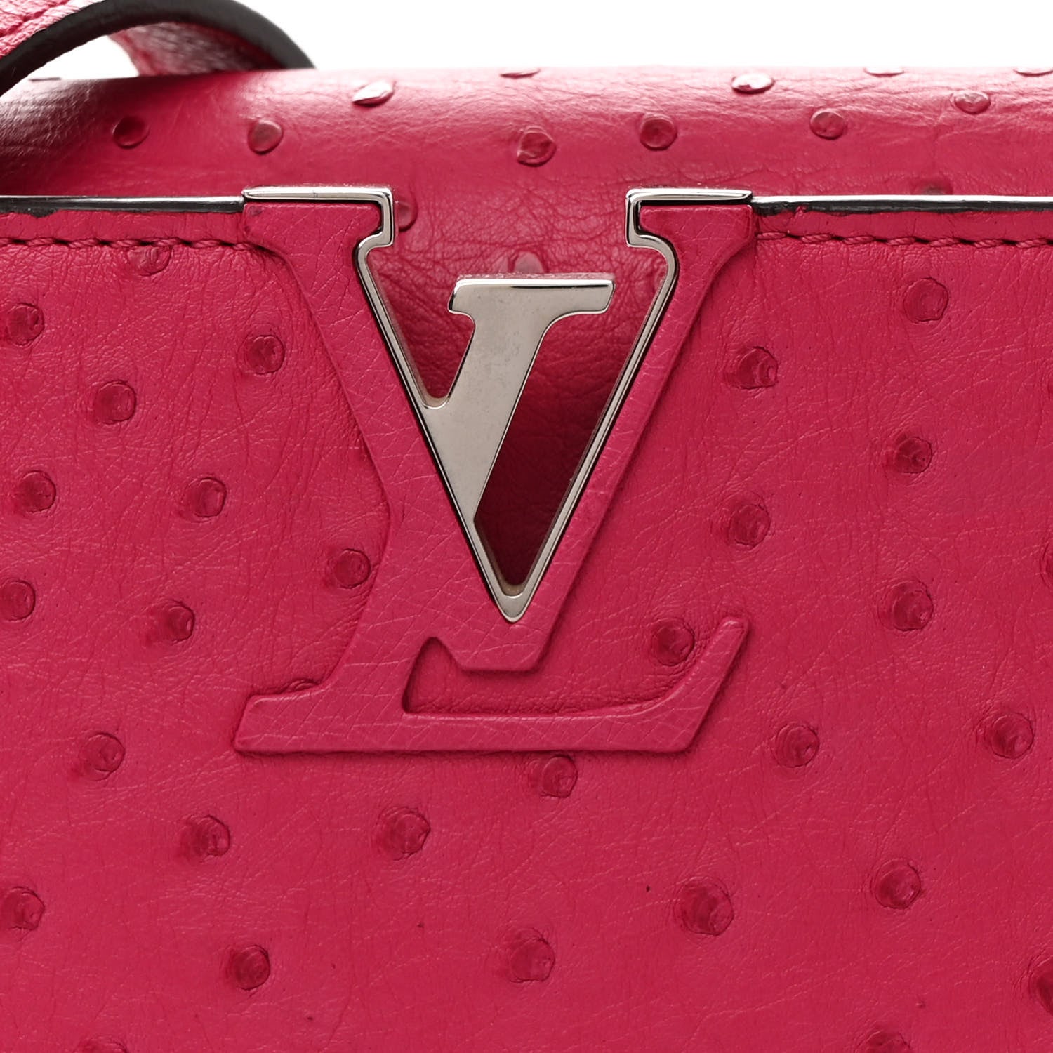Louis Vuitton Ostrich Capucines BB Berry 8 of 14