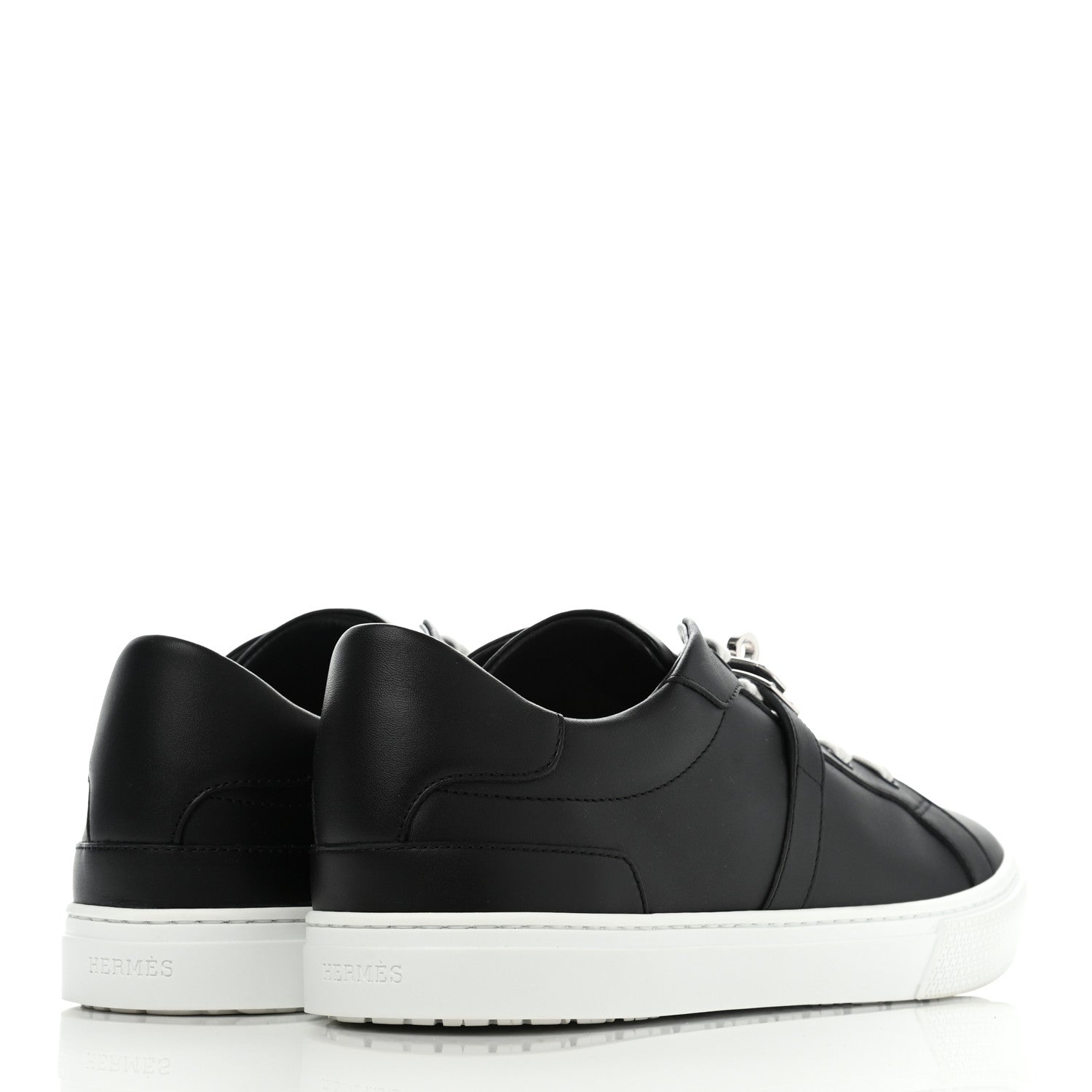 Hermes Calfskin Day Sneakers 42 Black 4 of 10