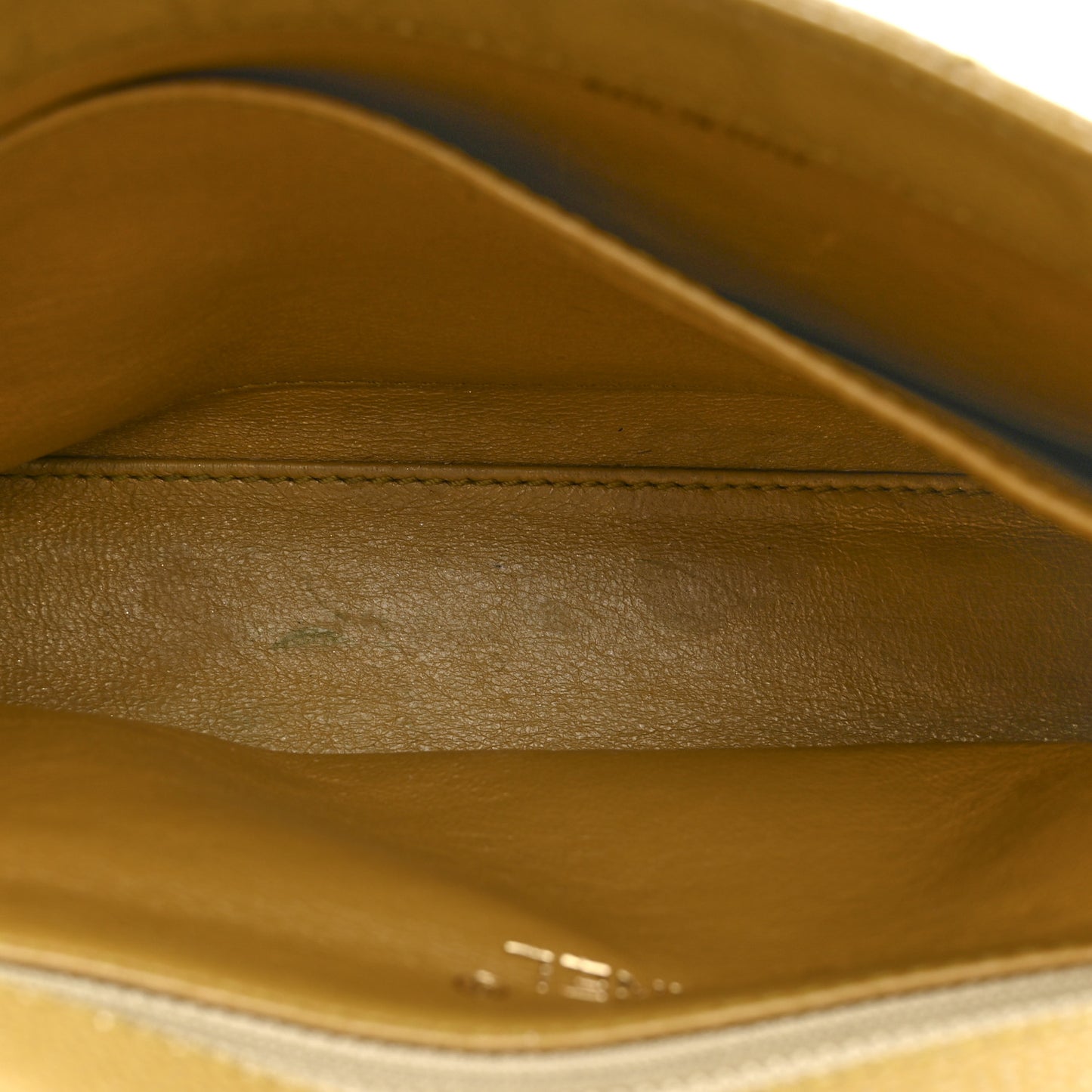 Metallic Caviar Quilted Medium Single Flap Beige