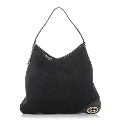 Gucci Monogram Medium New Britt Hobo Black 1 of 7