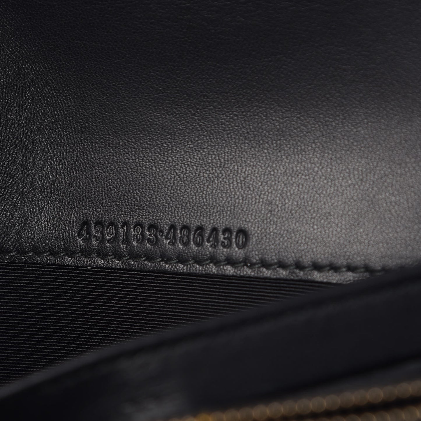 Patent Crocodile Embossed Wallet on Chain Black