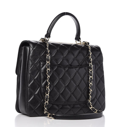 Chanel Lambskin Quilted Large Trendy CC Dual Handle Flap Bag Black 3 of 10