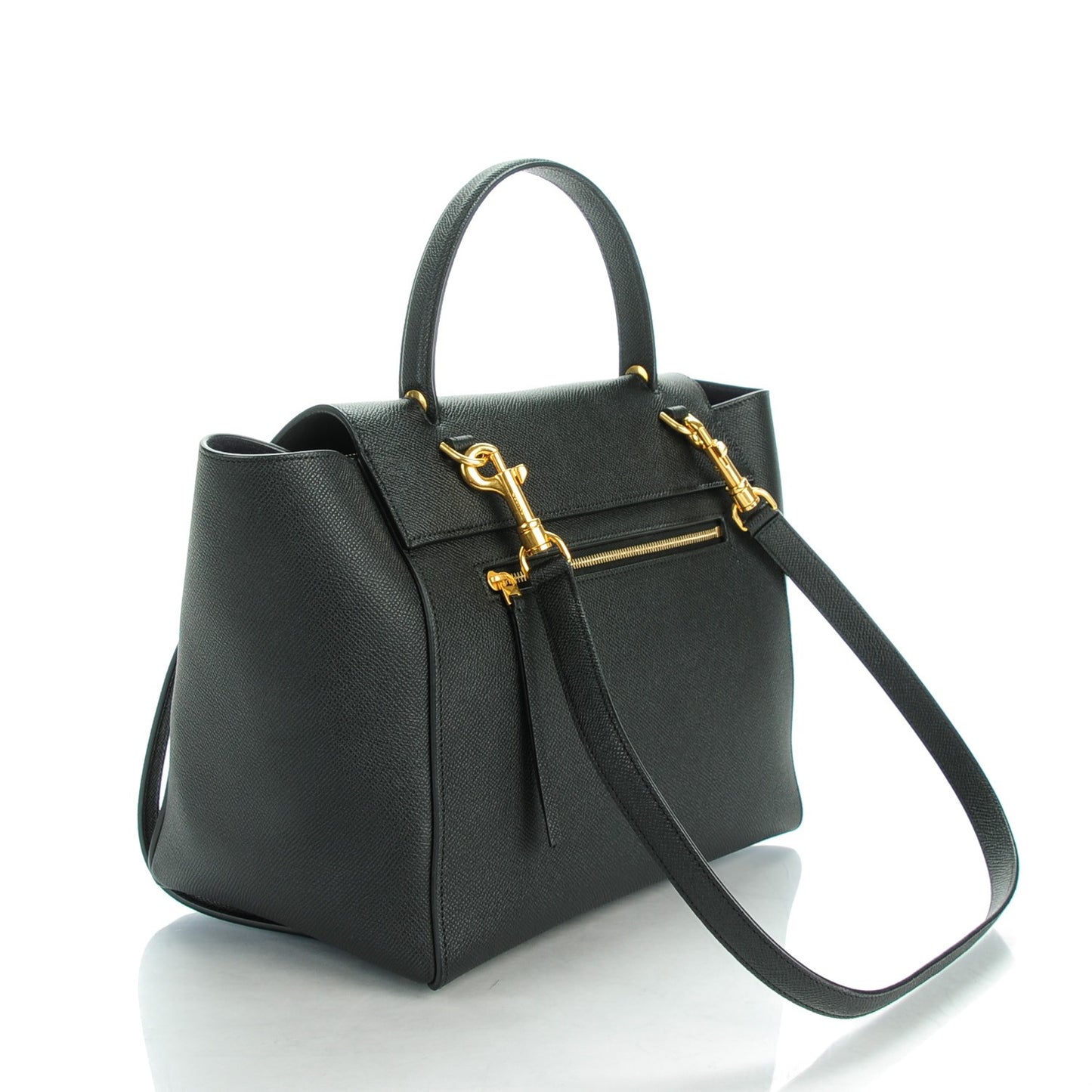 Grained Calfskin Mini Belt Bag Black