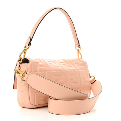 Fendi Nappa FF 1974 Embossed Baguette Rosa Quarzo 3 of 12