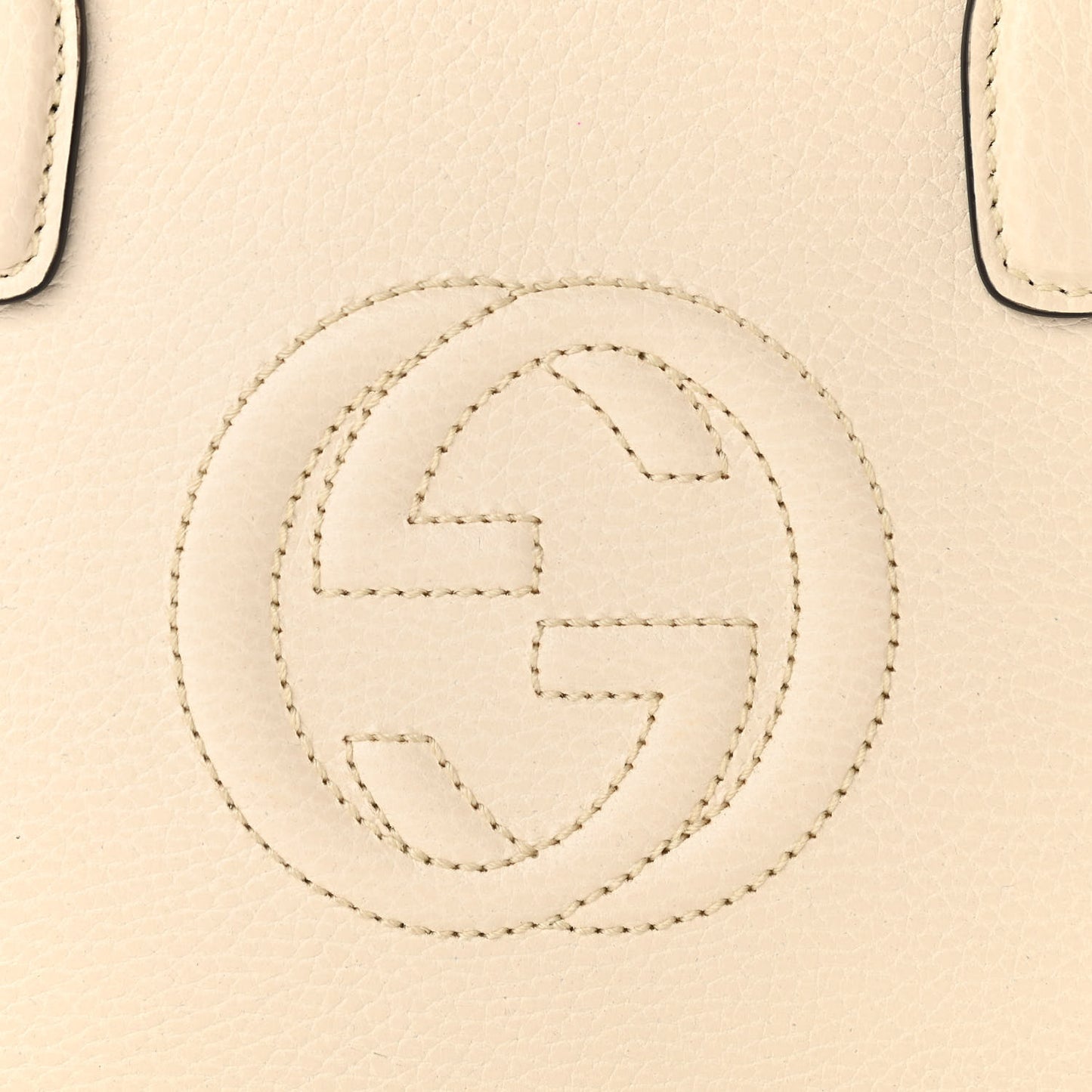 Dollar Calfskin Medium Soho Top Handle Satchel Ivoire