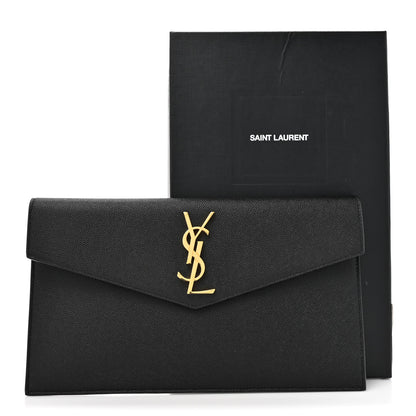 Saint Laurent Grain De Poudre Uptown Pouch Black 8 of 8