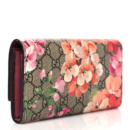 Gucci GG Supreme Monogram Blooms Continental Wallet Beige Multicolor Dry Rose 3 of 9
