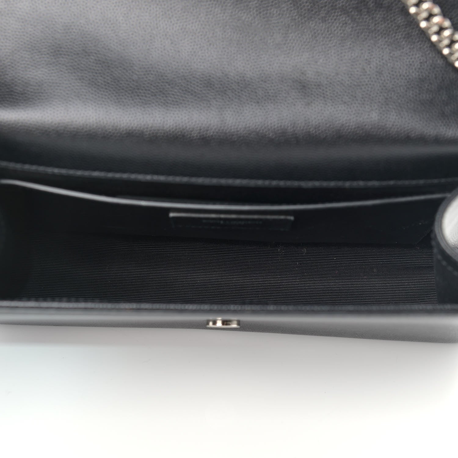 Saint Laurent Grain De Poudre Medium Classic Monogram Kate Satchel Black 5 of 11
