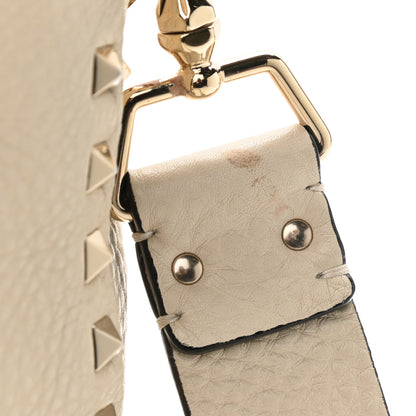 Valentino Garavani Pebbled Calfskin Small Rockstud Flip-Lock Messenger Bag Light Ivory 14 of 15
