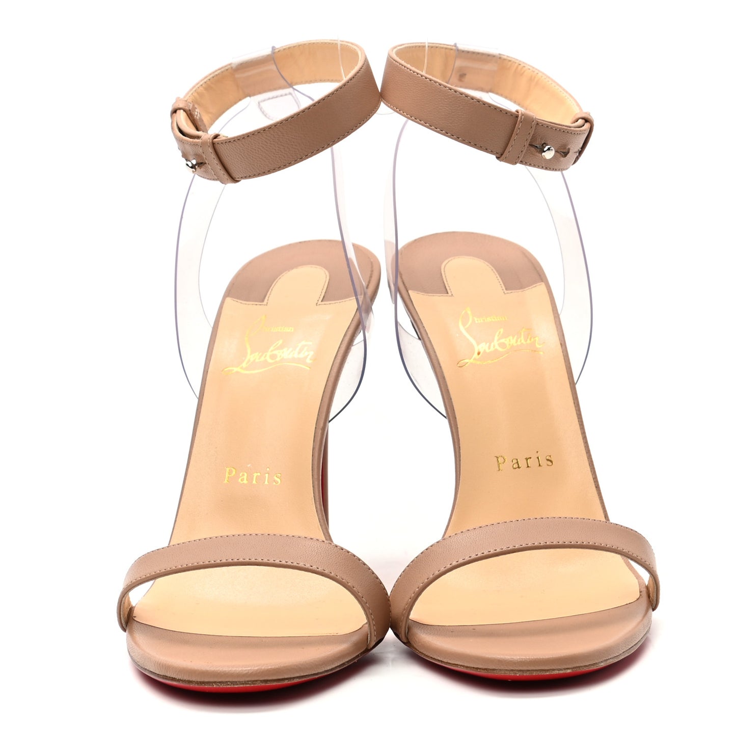Nappa Shiny PVC Jonatina 100 Sandals 40 Nude