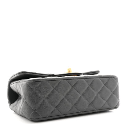 Chanel Caviar Quilted Mini Handy CC Flap Grey 4 of 11