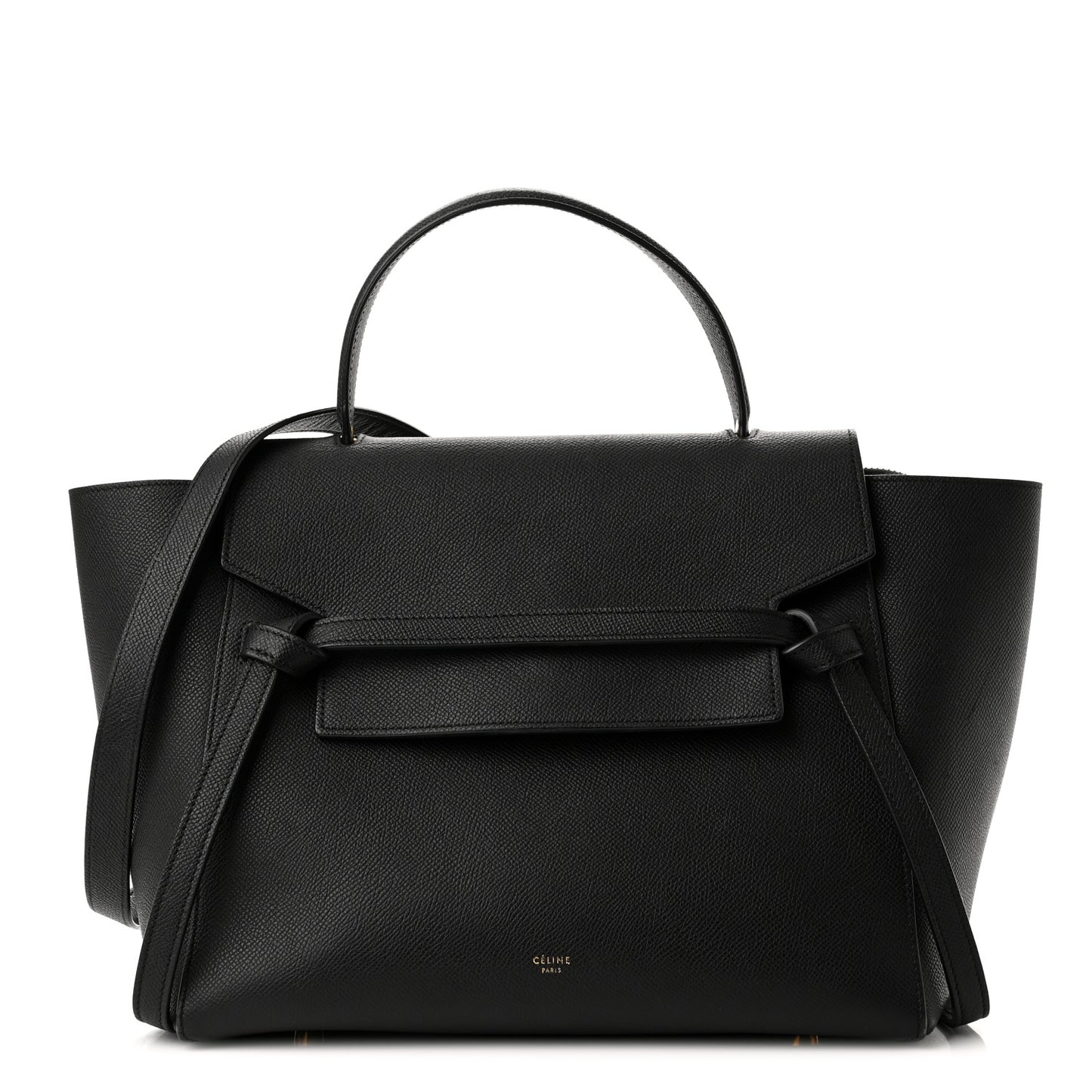 Grained Calfskin Mini Belt Bag Black