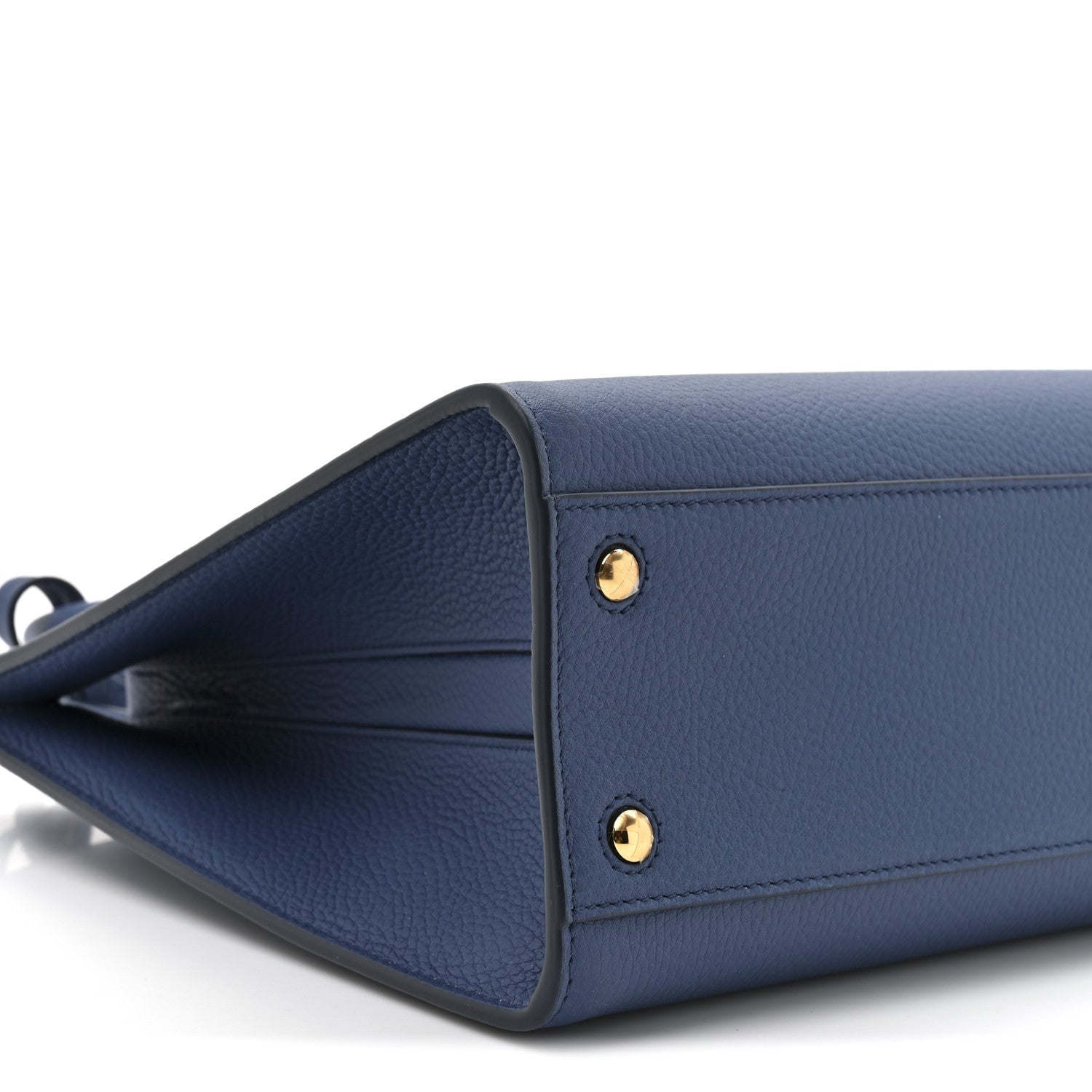 Burberry Grained Calfskin Small Frances Tote Navy 9 of 9