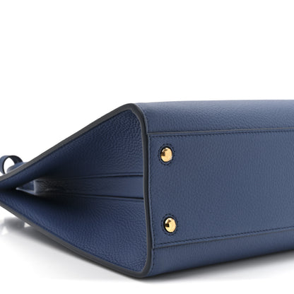 Burberry Grained Calfskin Small Frances Tote Navy 9 of 9