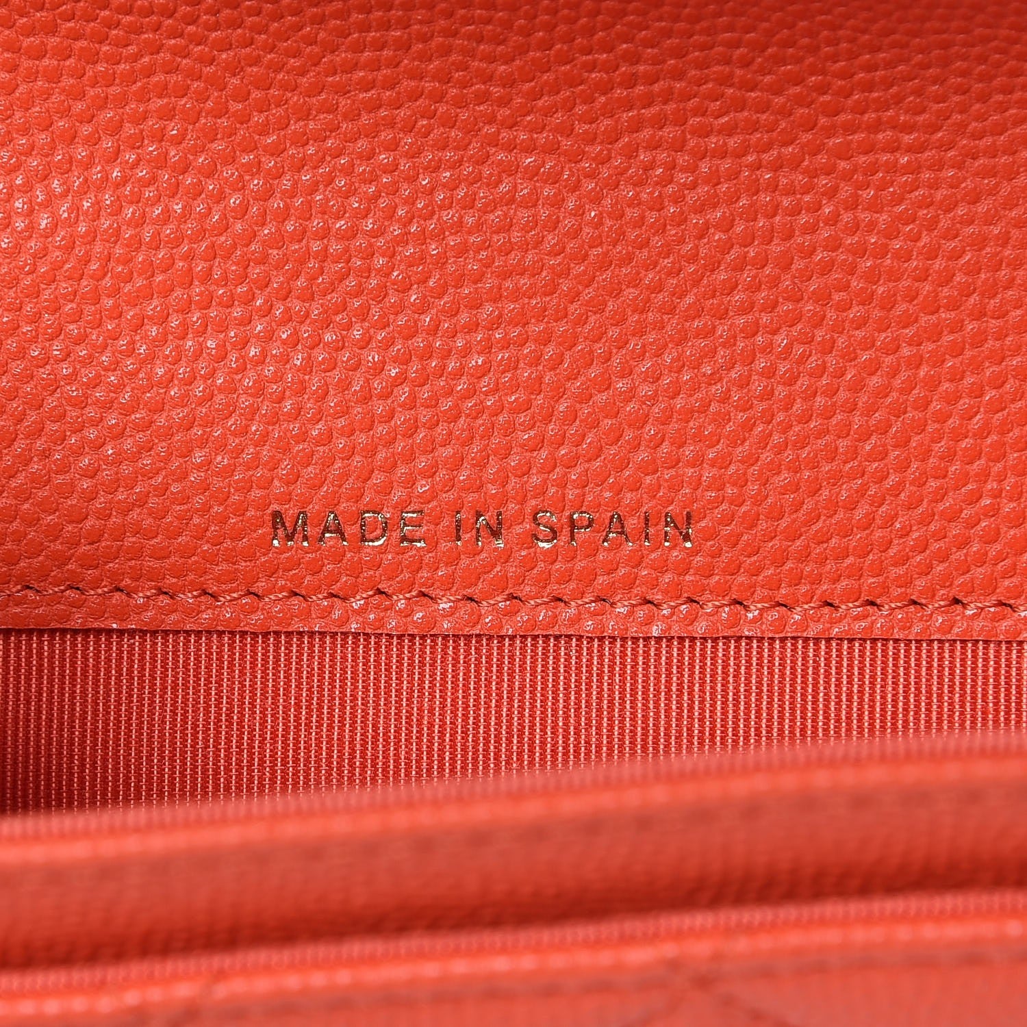 Chanel Caviar Quilted Card Holder Orange 7 of 8