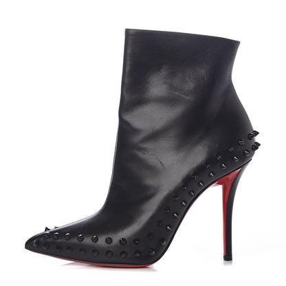 Christian Louboutin Calfskin Willetta 100 Ankle Boots 37.5 Black 1 of 6
