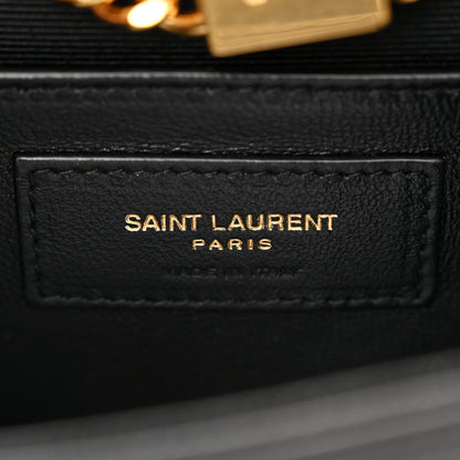 Saint Laurent Grain De Poudre Small Monogram Kate Satchel Black 6 of 10