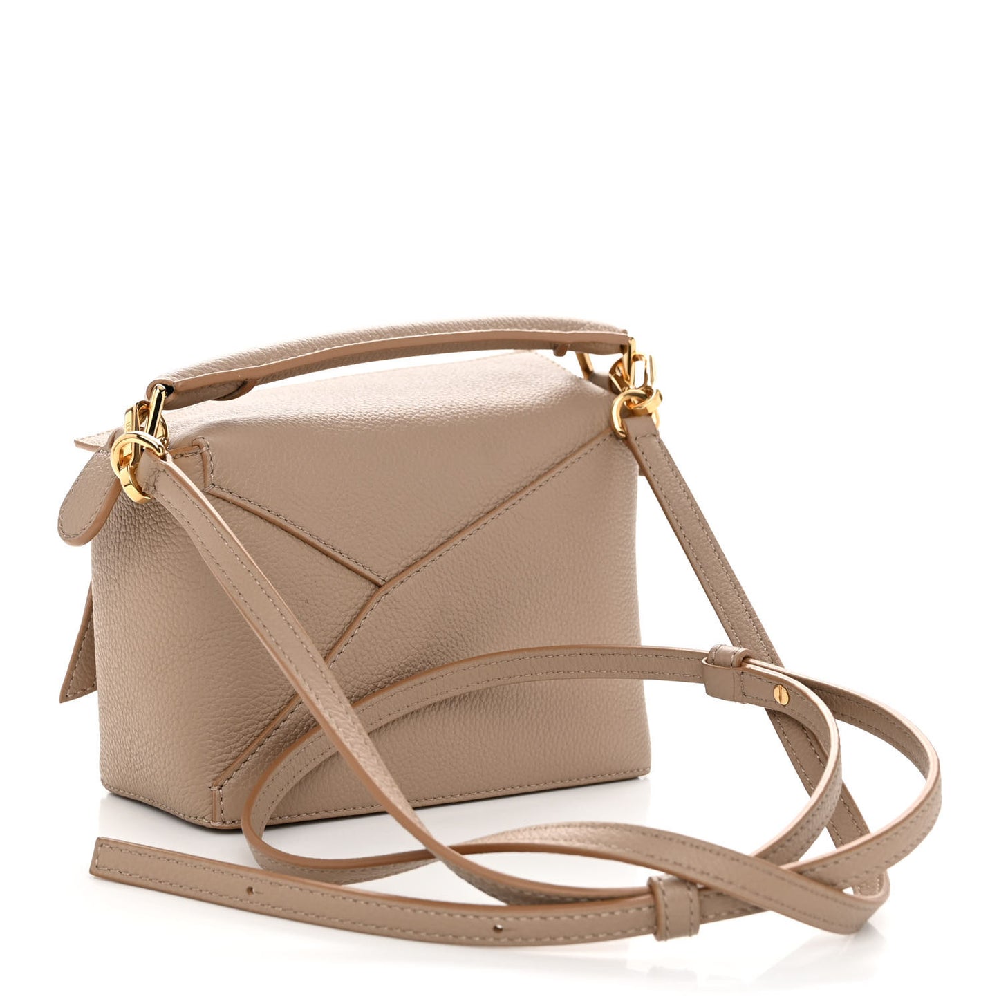 Calfskin Mini Puzzle Edge Bag Sand