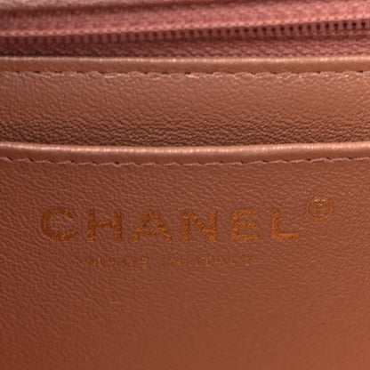 Chanel Metallic Lambskin Quilted Ombre Mini Rectangular Flap Pink 6 of 12