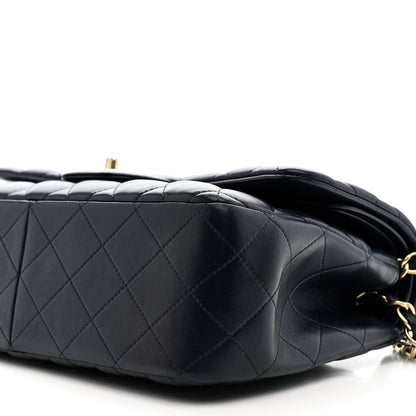 Chanel Lambskin Quilted Jumbo Double Flap Navy 10 of 12