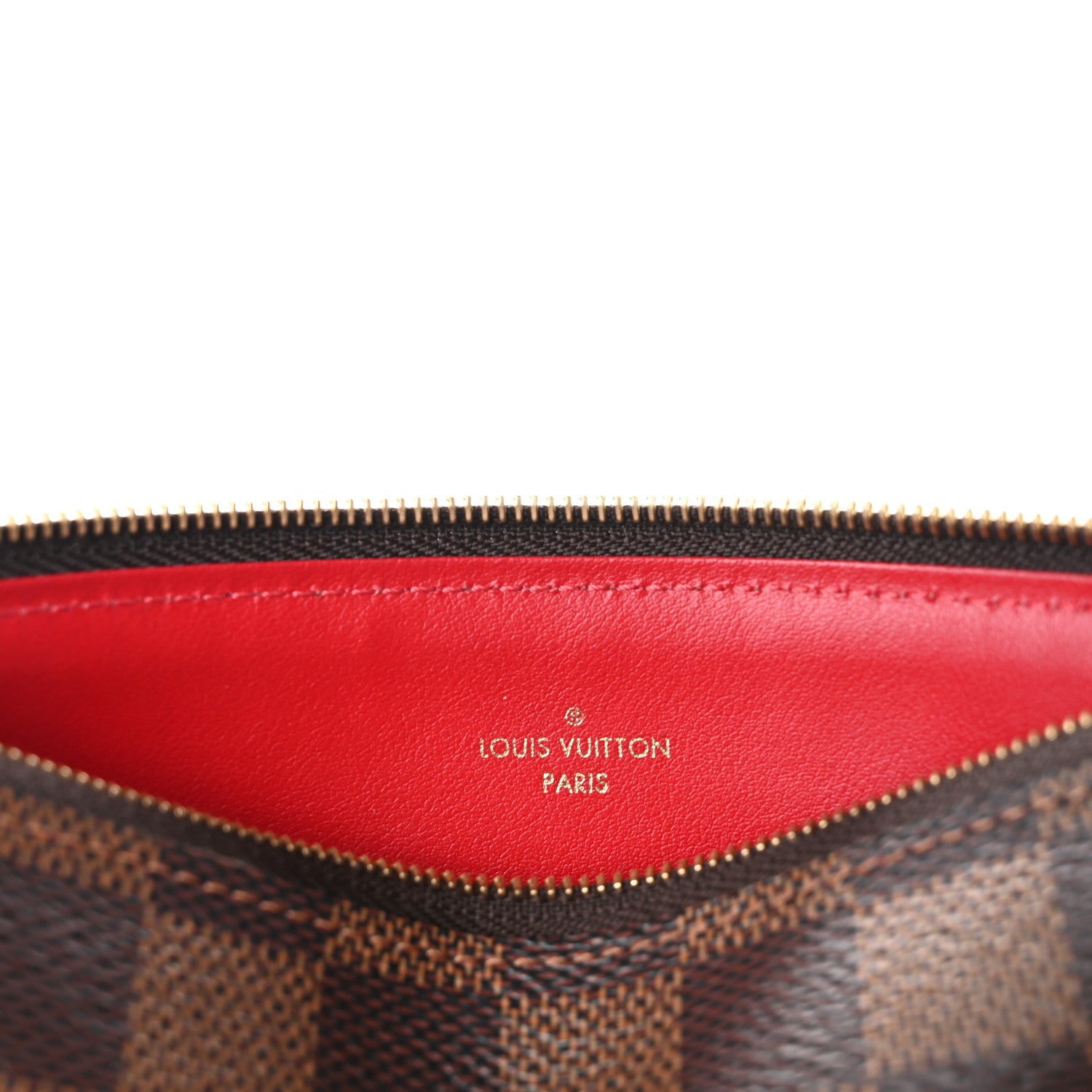 Louis Vuitton Damier Ebene Felicie Chain Wallet Zippered Insert 6 of 9