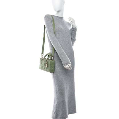 Christian Dior Lambskin Cannage Medium Lady D-Joy Pastel Peyote Green 2 of 8