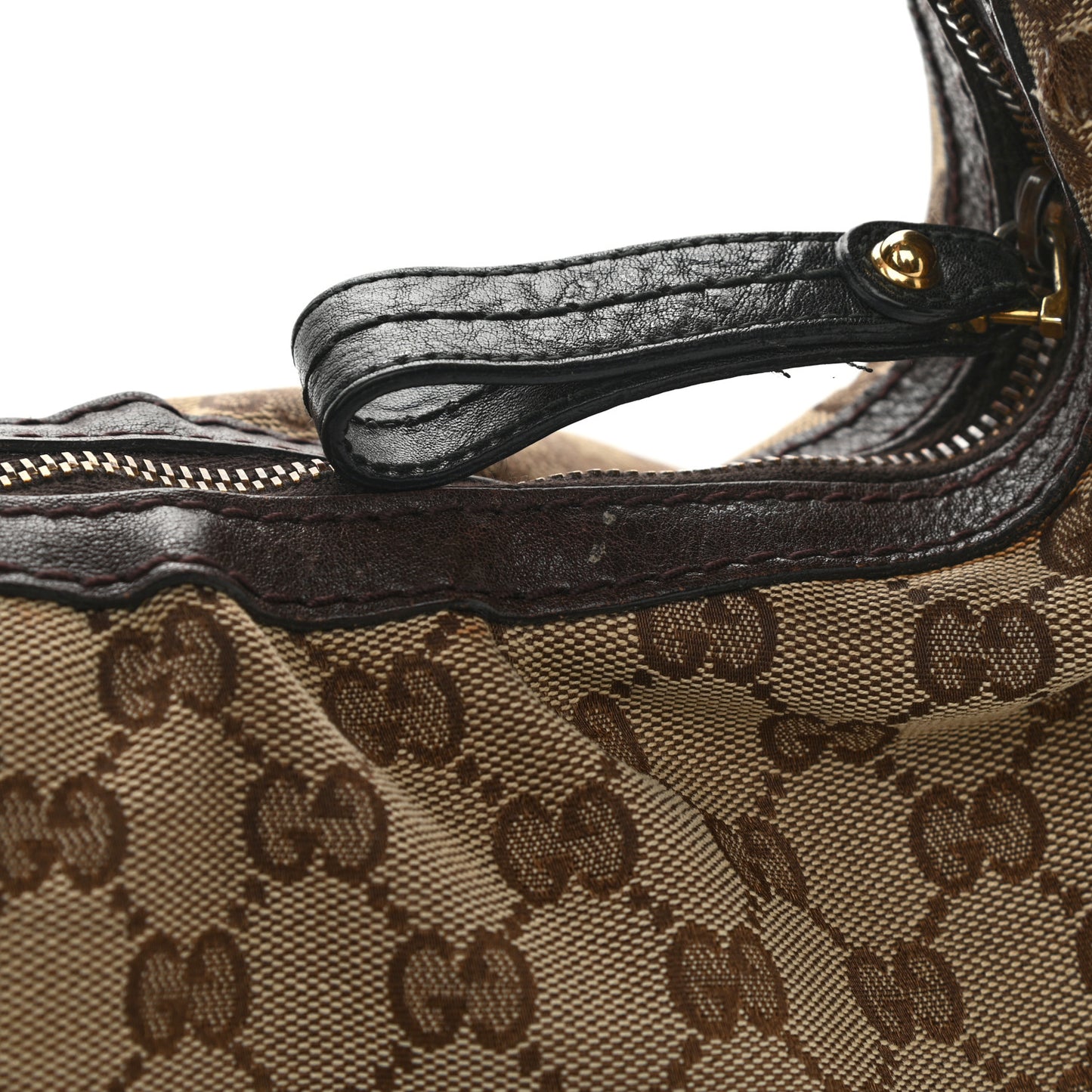 Monogram Medium Interlocking Hobo Dark Brown