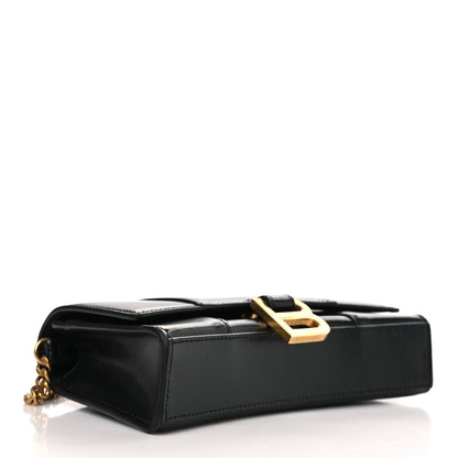 Balenciaga Shiny Box Calfskin Hourglass Chain Bag Black 4 of 8