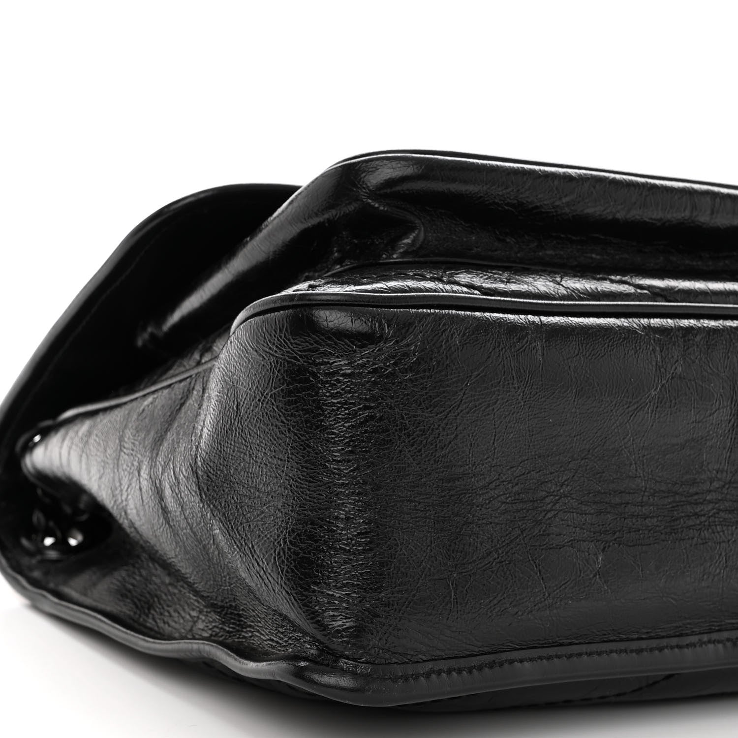 Saint Laurent Crinkled Calfskin Matelasse Monogram Medium Niki Chain Satchel Black 8 of 11