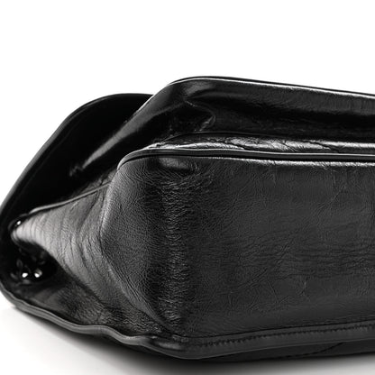 Saint Laurent Crinkled Calfskin Matelasse Monogram Medium Niki Chain Satchel Black 8 of 11