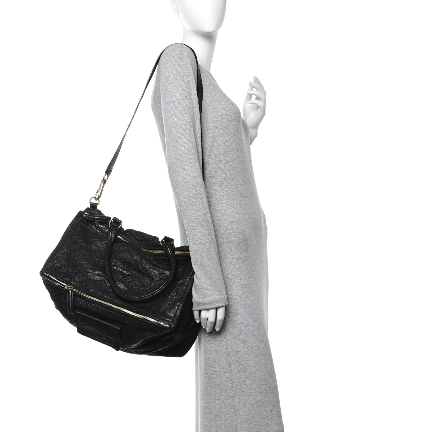 Givenchy Tumbled Sheepskin Large Pandora Black 2 of 13