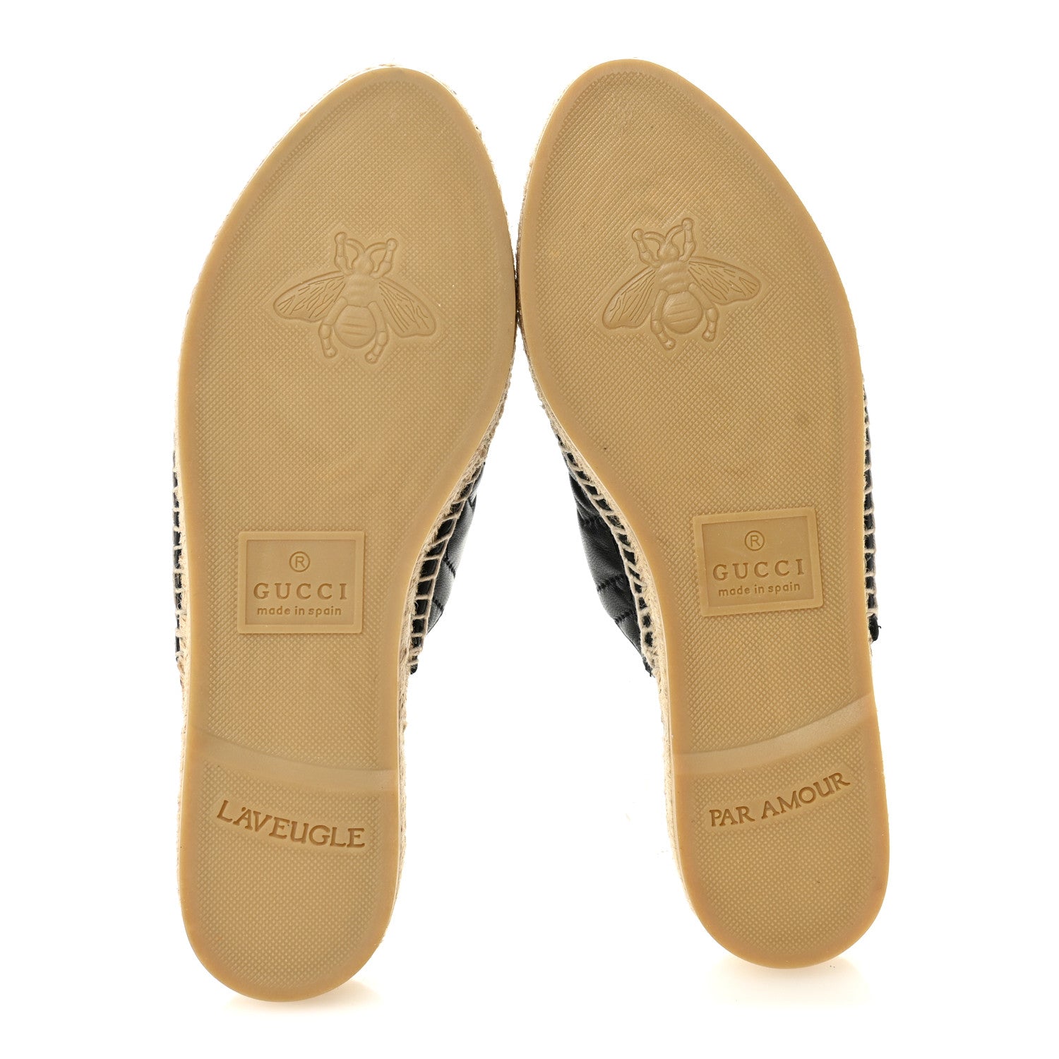 Gucci Nappa Matelasse GG Marmont Espadrille Slippers 36 Black 6 of 10