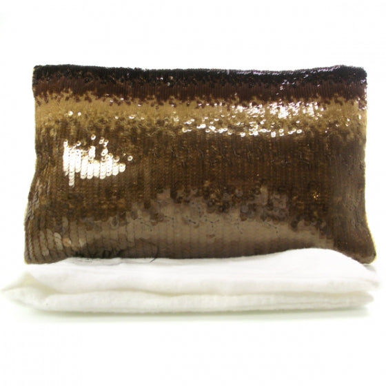 Sequin Ombre Clutch Bronze