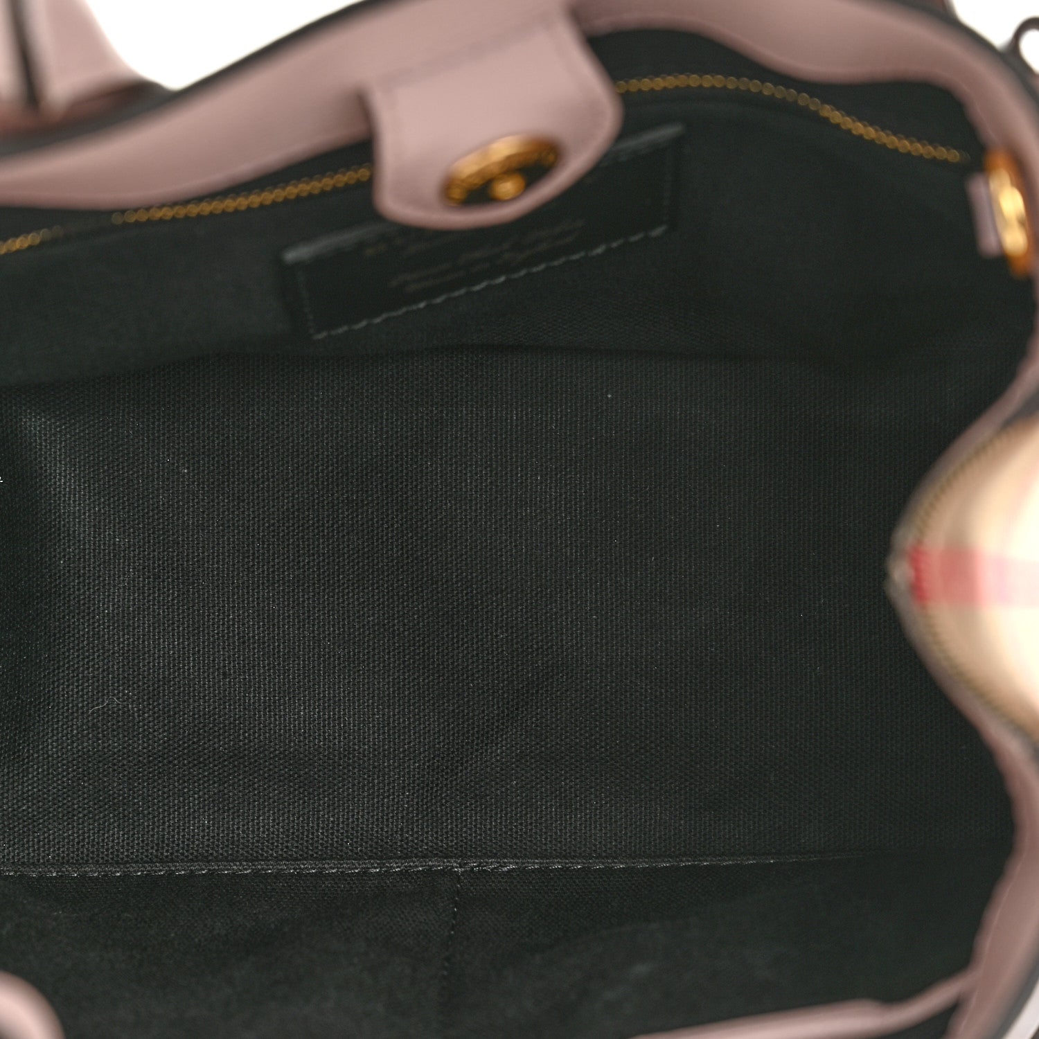 Burberry Derby Calfskin House Check Small Banner Tote Pink 5 of 9