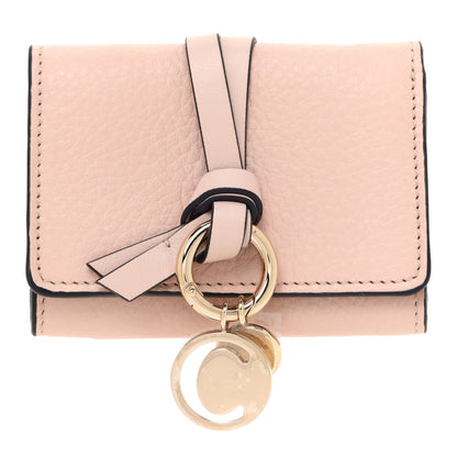 Chloe Calfskin Alphabet Mini Trifold Wallet Cement Pink 1 of 9