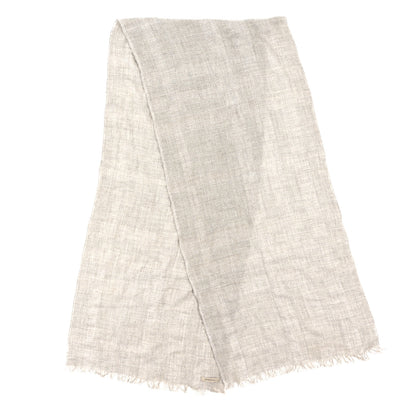 Burberry Cashmere Lurex Fringe Scarf Grey Silver 2 of 3